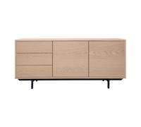 Buffet vintage finition bois chêne 2 portes 3 tiroirs L160 cm MANNY