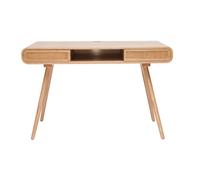Miliboo - Bureau avec rangement vintage en bois clair et cannage L120 cm OLYMPE