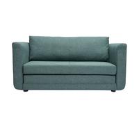 Canapé convertible 2 places en tissu vert de gris LEON