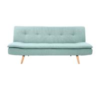 Miliboo Canapé Convertible scandinave 3 Places en Tissu Vert Lagon et Bois Clair Senso
