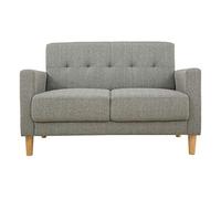 Miliboo Canapé scandinave 2 Places en Tissu Gris et Bois Clair Moon