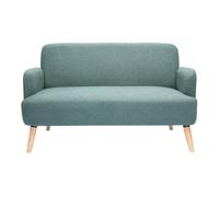 Miliboo Canapé scandinave 2 Places en Tissu Vert de Gris et Bois Clair ISKO