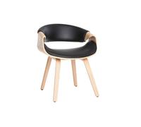 Chaise design noir et bois clair ARAMIS