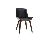 Miliboo Chaise Design Noir et Bois foncé Noyer MELKIOR
