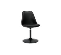 Miliboo Chaise Design pivotant Noir Mat STEEVY V2