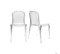Miliboo - Chaises empilables design transparentes (lot de 2) THALYSSE