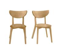 Chaises scandinaves bois clair (lot de 2) LEENA