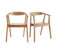 Chaises scandinaves en bois clair (lot de 2) BAHIA