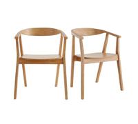 Chaises scandinaves en bois clair (lot de 2) BAHIA