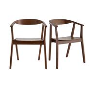 Chaises scandinaves en bois foncé (lot de 2) BAHIA
