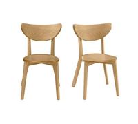 Miliboo Chaises scandinaves Finition chêne (Lot de 2) Leena