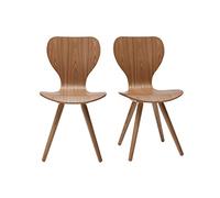 Chaises vintage en bois clair (lot de 2) NORDECO