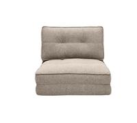 Chauffeuse convertible 1 place en tissu taupe SALLY