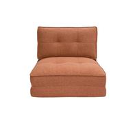Miliboo - Chauffeuse 1 place convertible en tissu terracotta SALLY