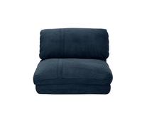 Miliboo - Chauffeuse 1 place convertible en tissu velours côtelé bleu foncé SPENCER