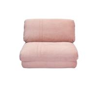 Miliboo Chauffeuse 1 Place Convertible en Tissu Velours côtelé Rose Spencer