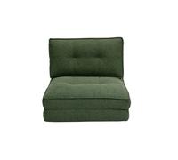 Miliboo - Chauffeuse 1 place convertible en tissu vert kaki SALLY