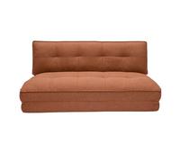 Chauffeuse 2 places convertible en tissu terracotta SALLY