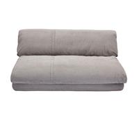 Chauffeuse convertible 2 places en tissu velours côtelé gris clair SPENCER