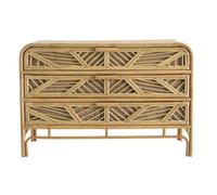 Commode vintage en rotin 3 tiroirs L120 cm GALON