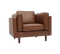 Fauteuil vintage cuir marron BRADLEY