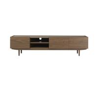 Miliboo Meuble TV Bois foncé Noyer 3 Portes L180 cm SANAA