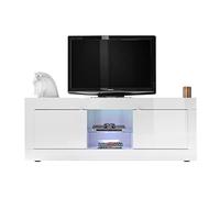 Miliboo Meuble TV Design laqué Blanc 180 cm Latte