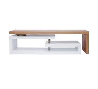Miliboo Meuble TV Design modulable Blanc et Bois Clair chêne L255 cm Max
