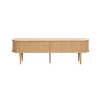 Miliboo - Meuble TV vintage bois clair chêne avec rangements 2 portes coulissantes L180 cm EPIC