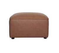 Pouf repose pieds en cuir marron FERGUS