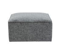 Miliboo - Pouf repose pieds en tissu chiné gris foncé KERRY