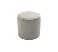 Pouf rond en velours côtelé taupe D40 cm PAUL