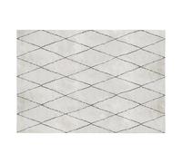 Miliboo Silan Tapis rectangulaire avec motifs losanges noirs, 200 x 300 cm