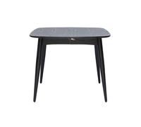 Table à manger extensible carrée en bois noir L90-130 cm NORDECO