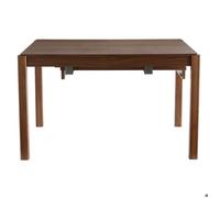 Table à manger extensible en bois foncé noyer rectangulaire l125-238 cm agali