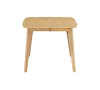 Table à manger extensible scandinave carrée placage chêne L90-130 cm LEENA