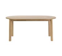 Table à manger ovale extensible en bois clair frêne L180-230 cm CLAUDIE