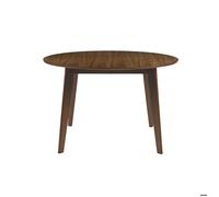 Miliboo - Table à manger ronde extensible finition noyer L120-150 cm LEENA