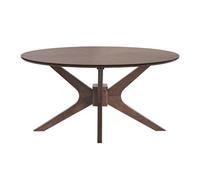 Table basse ovale bois foncé noyer L90 cm DIELLI