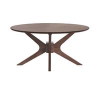 Table basse ovale bois foncé noyer L90 cm DIELLI