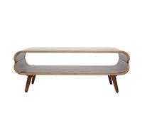 Table basse rectangulaire vintage bois foncé noyer L118 cm TAKLA