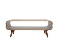 Table basse rectangulaire vintage bois foncé noyer L118 cm TAKLA