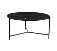 Miliboo Table Basse Ronde Design en marbre Noir D90 cm BUMCELLO