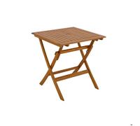 Table de jardin carrée pliante en bois massif L70 cm FUEGO