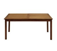 Table de jardin extensible rallonges intégrées en bois massif L160-210 cm MAYEL