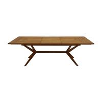 Table de jardin extensible rallonges intégrées en bois massif L180-240 cm SANTO