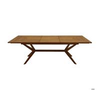 Table de jardin extensible rallonges intégrées en bois massif L180-240 cm SANTO
