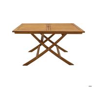 Table de jardin pliante carrée en bois massif L140 cm SANTIAGO