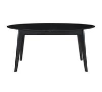 Table extensible rallonges intégrées rectangulaire en bois noir L160-200 cm MARIK -