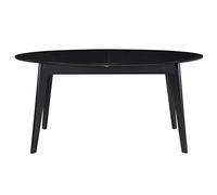 Miliboo Table Extensible rallonges intégrées Ovale en Bois Noir L160-200 cm MARIK